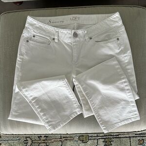 LOFT Women's Crisp White Ankle Jeans
